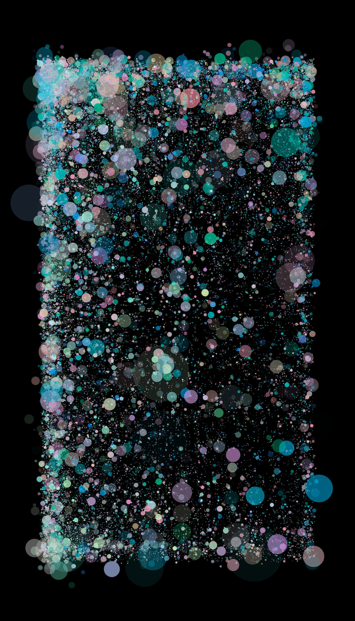 Sparse field of ellipses driven by sound